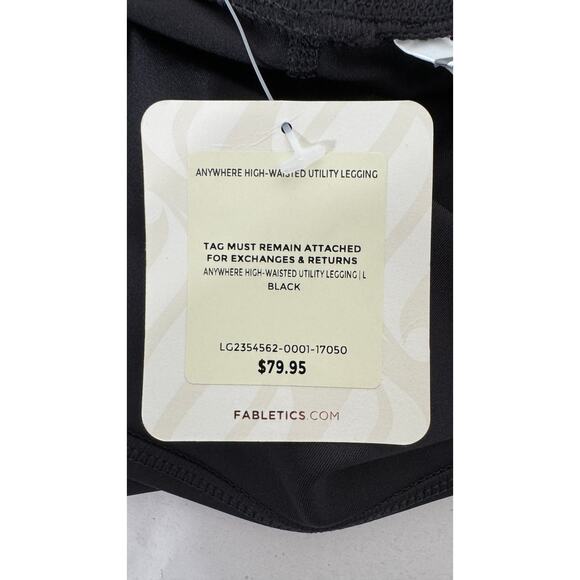 Fabletics Anywhere Motion365+ High Waisted Utility Legging Womens Large Black - Picture 12 of 13